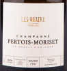Этикетка игристого вина Pertois-Moriset Les Quatre Grand Cru 0.75 л