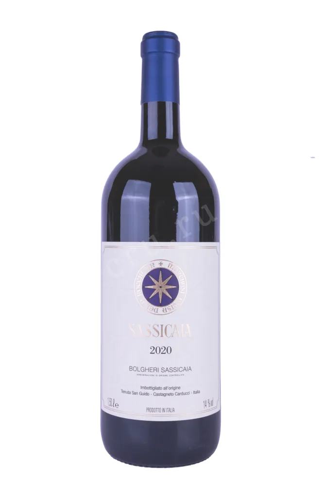 Бутылка Sassicaia Bolgheri wooden box 2020 1.5 л