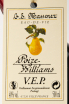 Этикетка водки G. E. Massenez Eau-De-Vie Poire Williams VEP 0,5 