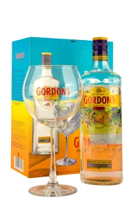 Джин Gordon's London Dry in gift box with glass  0.7 л