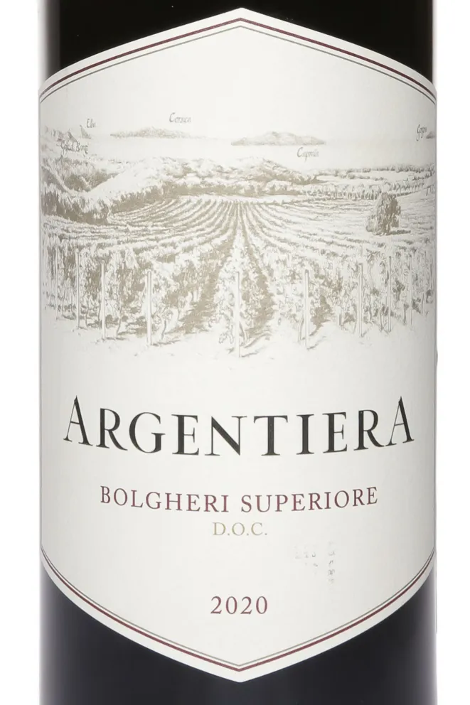 Этикетка Argentiera Bolgheri Superiore 2020 0.75 л