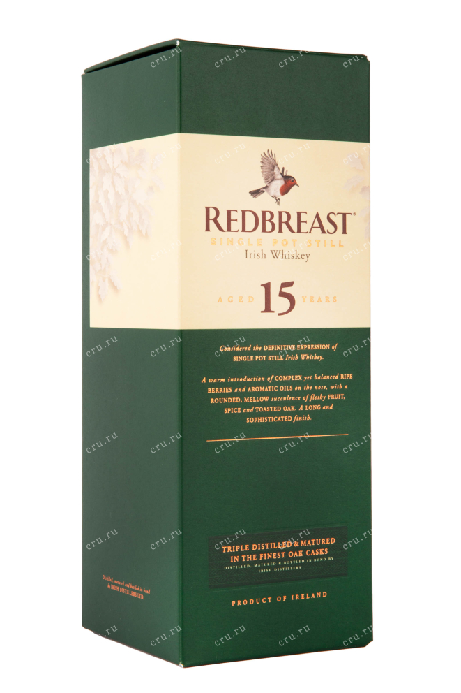 Подарочная коробка виски Редбрест 15 лет 0.7