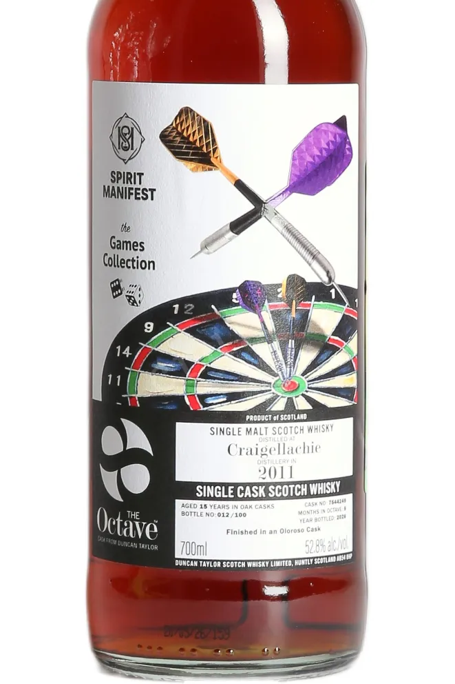 Этикетка Spirit Manifest Craigellachie Octave 15 years in tube 2011 0.7 л