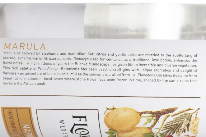 Контрэтикетка Flowstone Marula in gift box 0.75 л