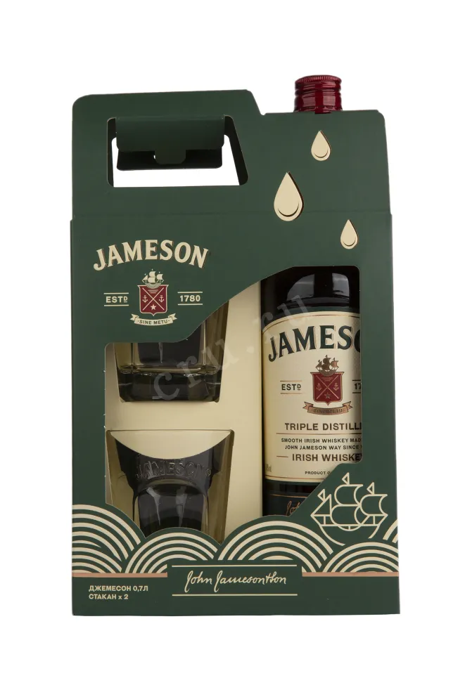 Виски Jameson gift box with 2 glasses  0.7 л