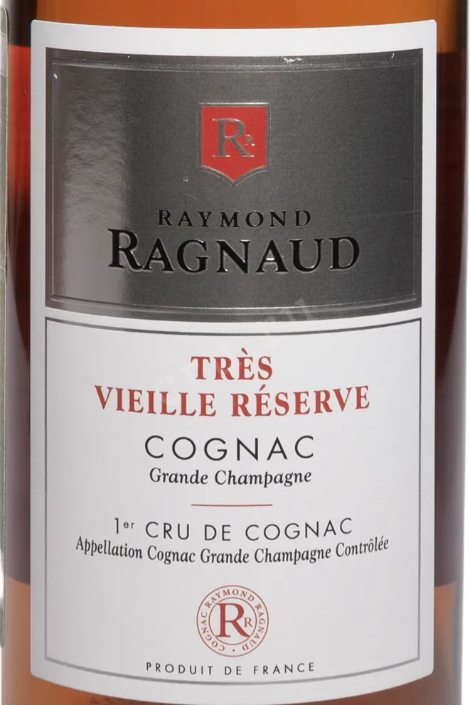 Этикетка Raymond Ragnaud Tres Vielle Reserve Grand Champagne 1er Cru De Cognac in gift box 0.5 л