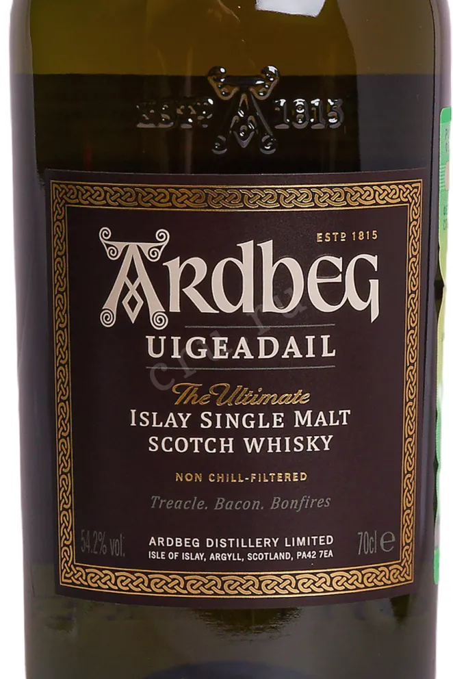 Этикетка Ardbeg Uigeadail 0.7 л