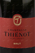Этикетка Champagne Thienot Brut 2017 0.75 л