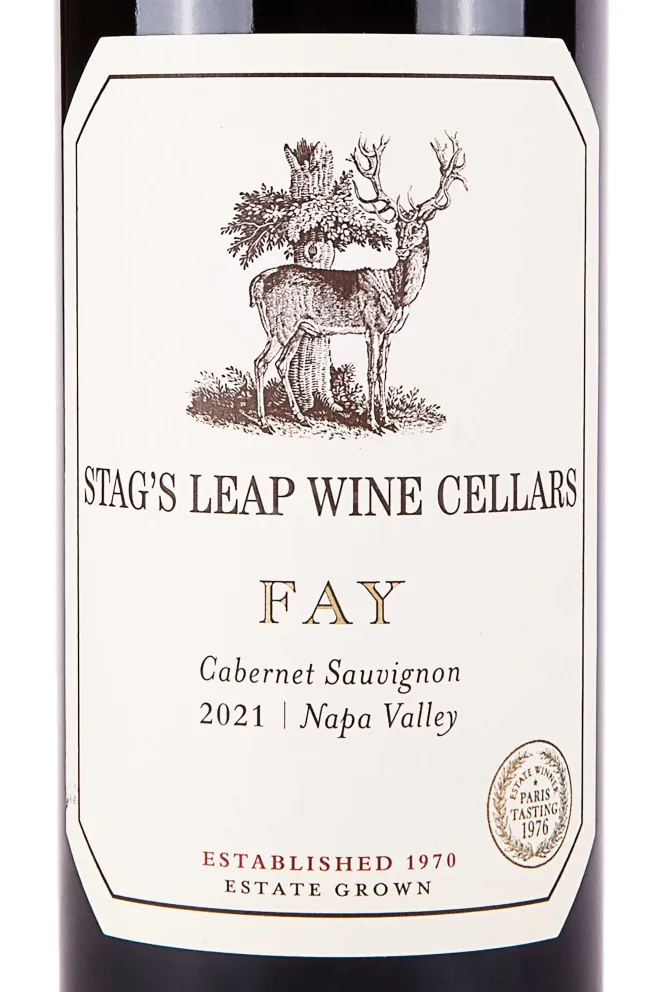 Этикетка Stags Leap Wine Cellars Fay Cabernet Sauvignon 2021 0.75 л