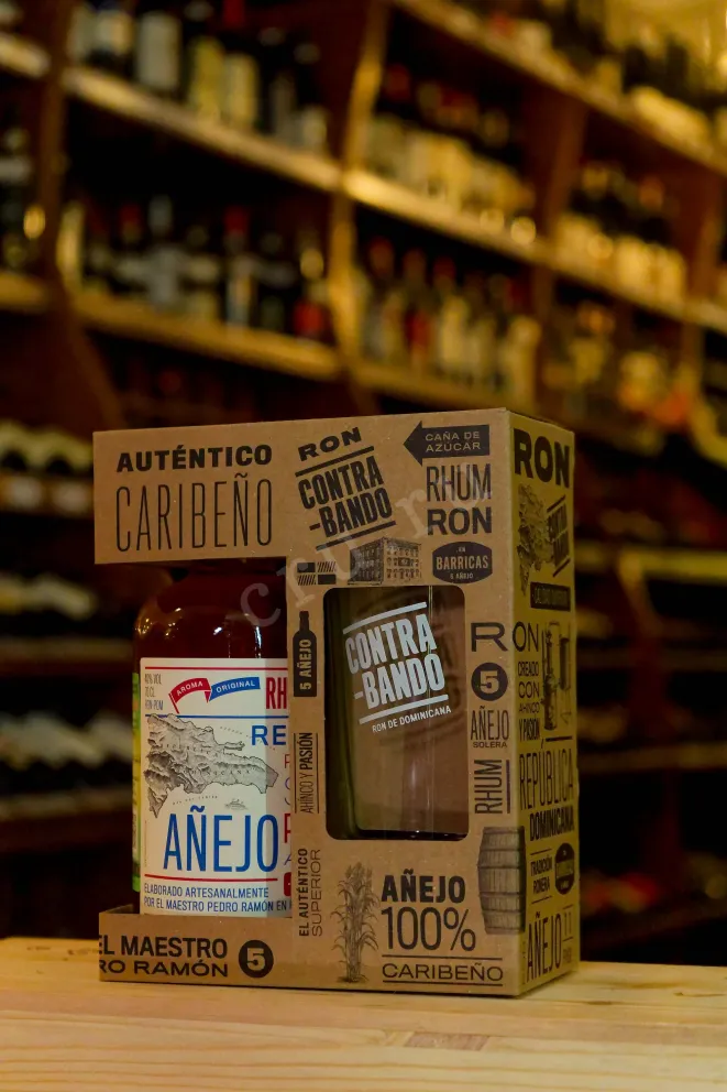 В магазине Крю Профи Contrabando Anejo 5 years gift box with glass 0.7 л