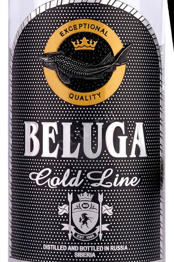 Этикетка Beluga Gold Line 0.75 л