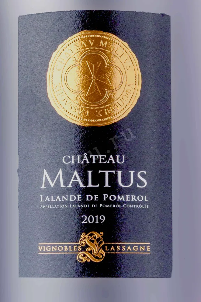 Этикетка Chateau Malthus Lalande-de-Pomerol 2019 1.5 л