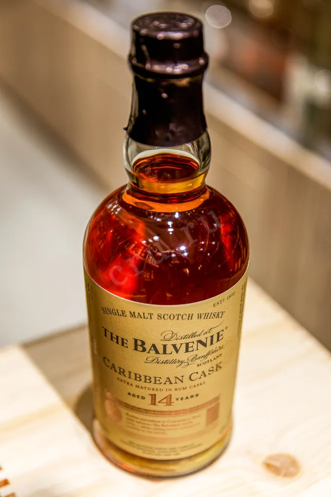 Виски Balvenie Caribbean Cask 14 years old in giftset with 2 glasses  0.75 л