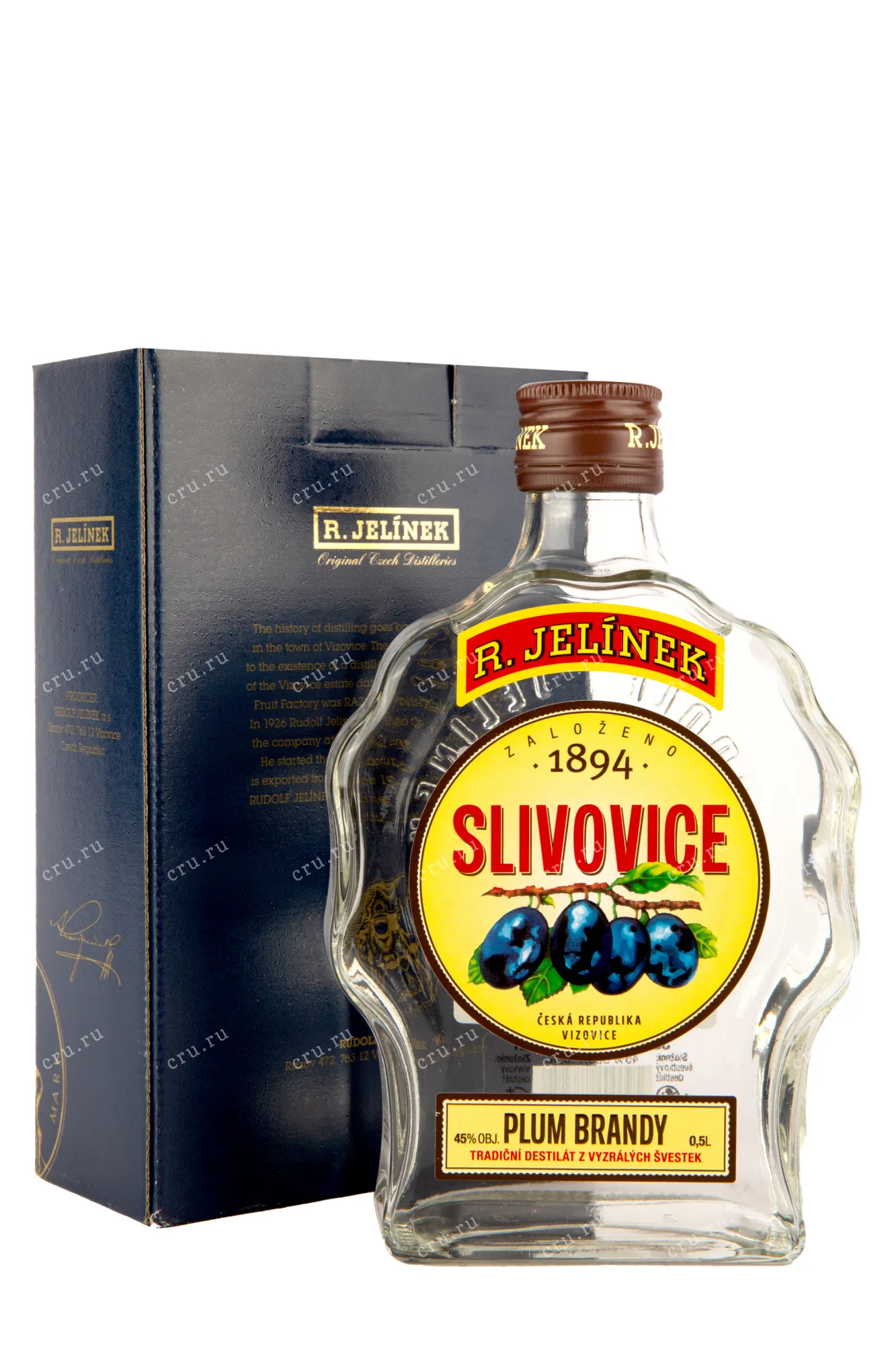 Фото — Дистиллят R. Jelinek Slivovice Bila in gift box  0.5 л