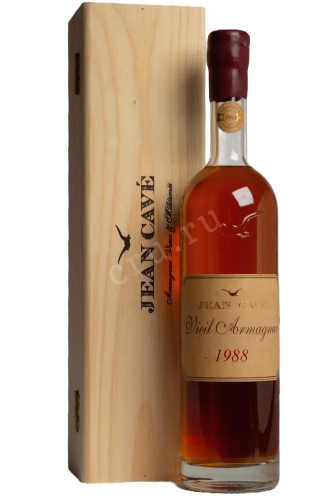 Бренди Jean Cave Vieil Armagnac 1988 AOC wooden box 1988 0.7 л