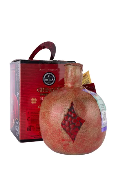 Вино Ijevan Grenade in a ceramic bottle with a gift box 0.75 л