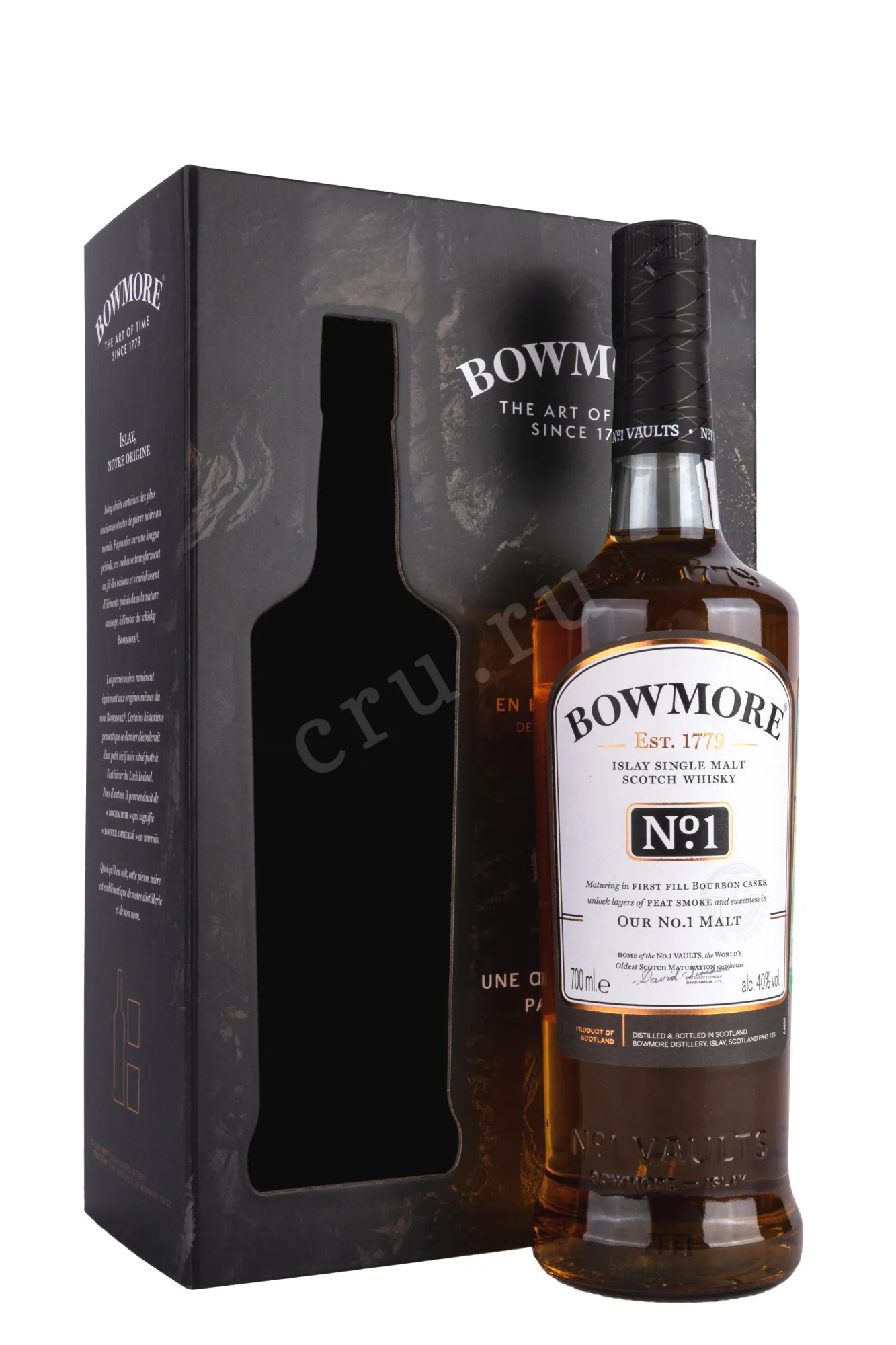 Фото — Виски Bowmore No.1 gift box + 2 glasses  0.7 л