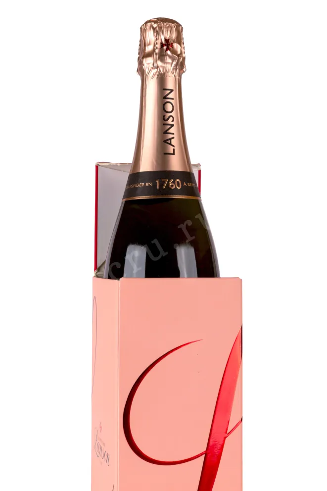 В подарочной коробке Lanson Le Rose Brut in gift box 2018 0.75 л