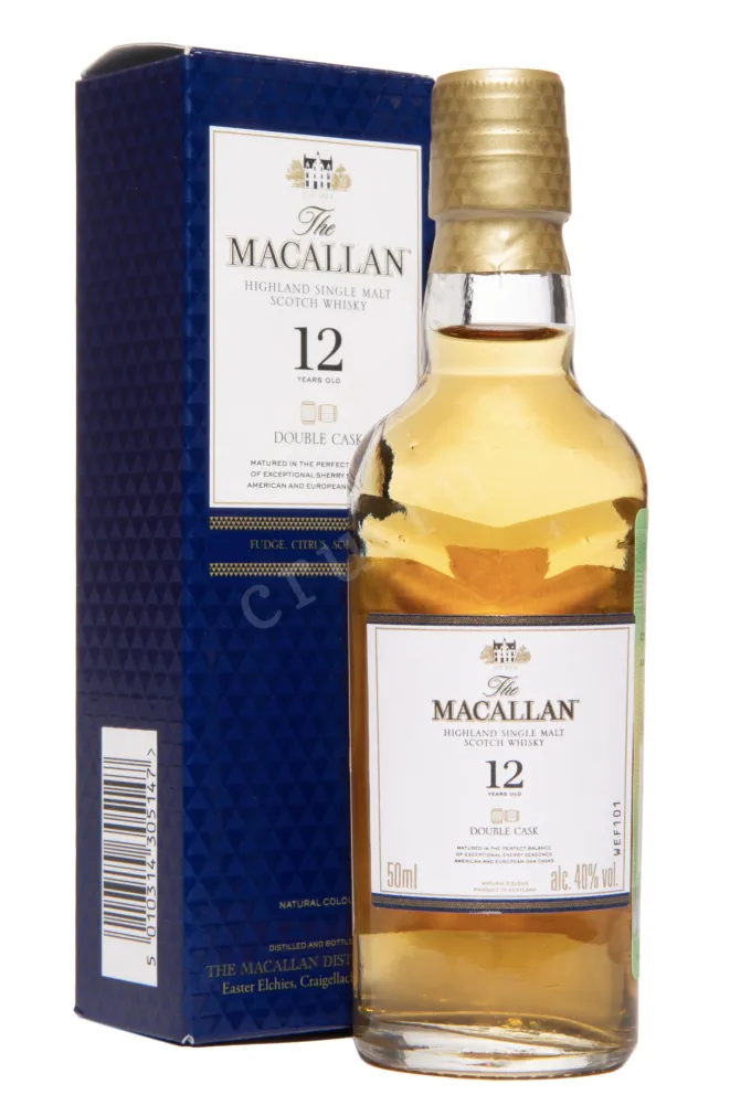 Виски Macallan 12 Years Old Double Cask in gift box  0.05 л