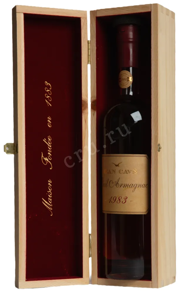 В деревянной коробке Jean Cave Vieil Armagnac 1983 AOC wooden box 1983 0.7 л