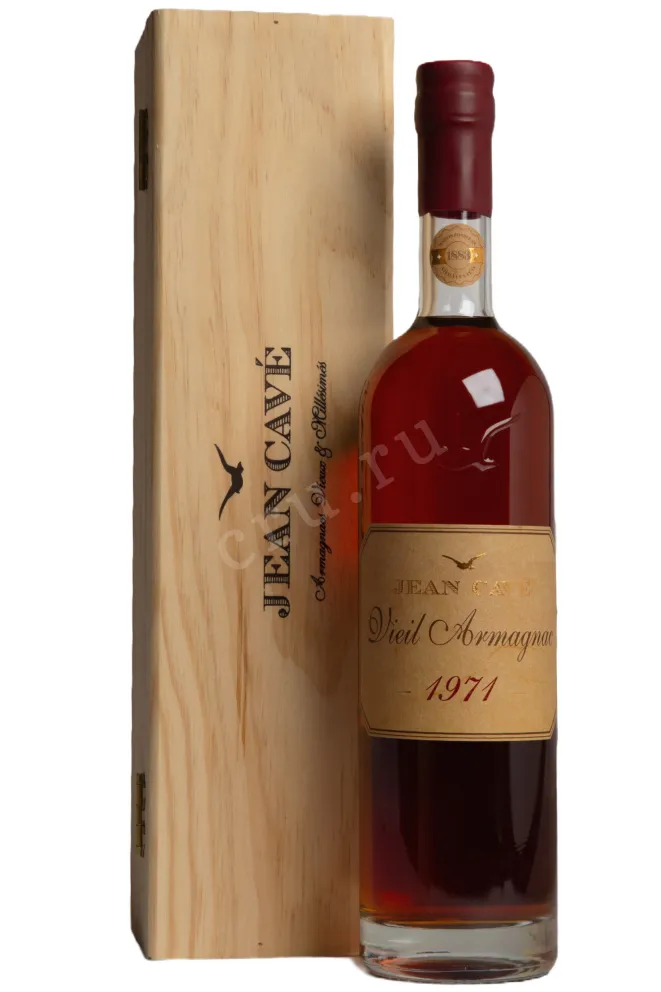 Бренди  Jean Cave Vieil Armagnac 1971 AOC wooden box 1971 0.7 л