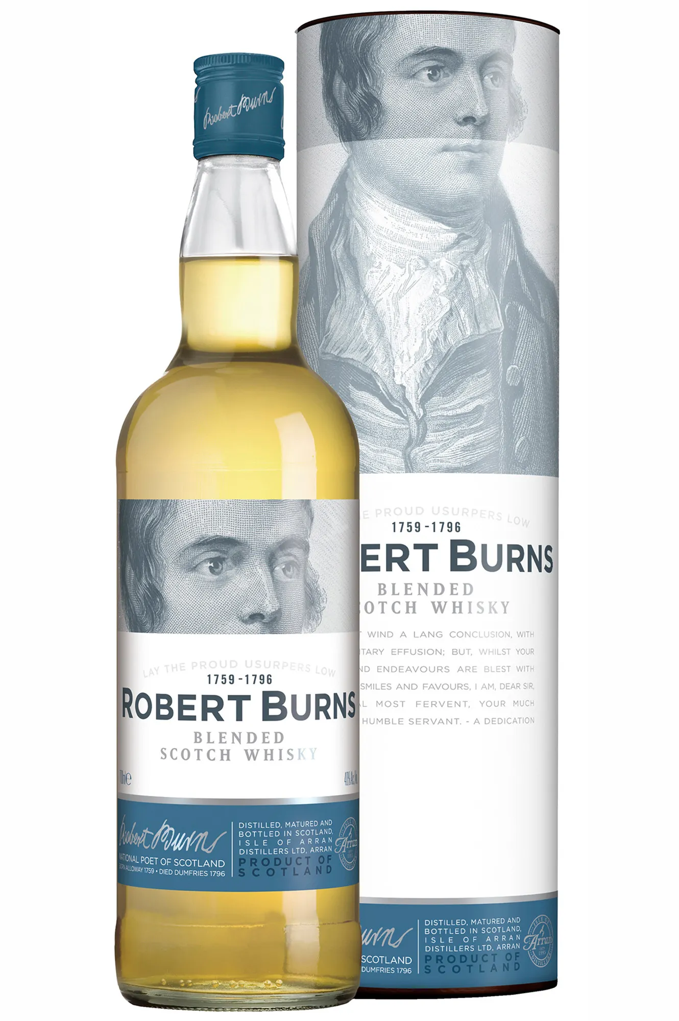 Фото — Виски Robert Burns Blended in tube  0.7 л