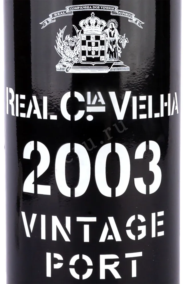 Этикетка Real Companhia Velha Vintage Port wooden box 2003 0.75 л