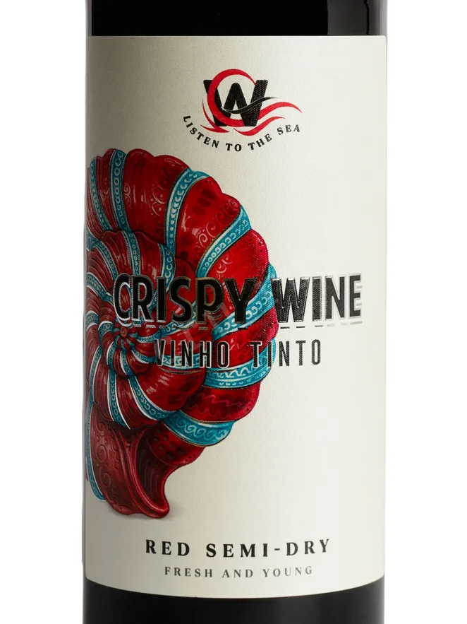 Этикетка Crispy Wine Red Semi-Dry 2025 0.75 л