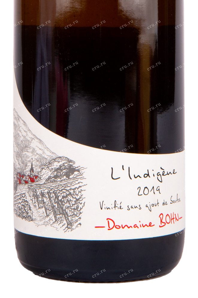 Этикетка вина Domaine Bohn L'Indigene 2019 0.75 л