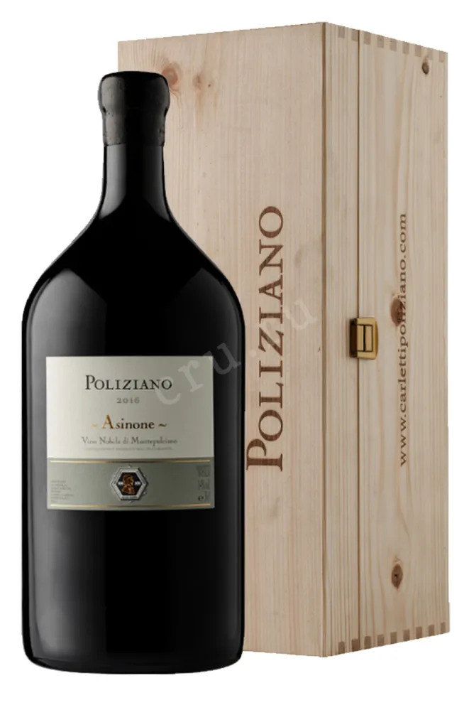 Вино Poliziano Vino Nobile di Montepulciano Asinone in wooden box 2016 3 л