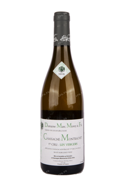 Вино Marc Morey Chassagne-Montrachet 1-er Cru Les Vergers 2018 0.75 л