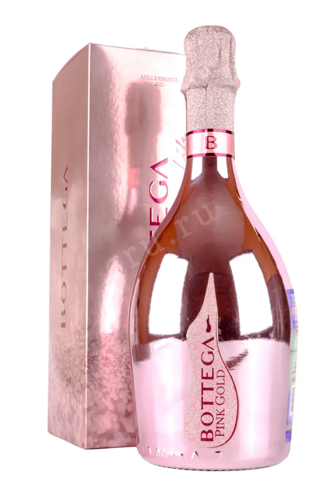 Игристое вино Bottega Pink Gold Prosecco Rose Brut gift box  0.75 л