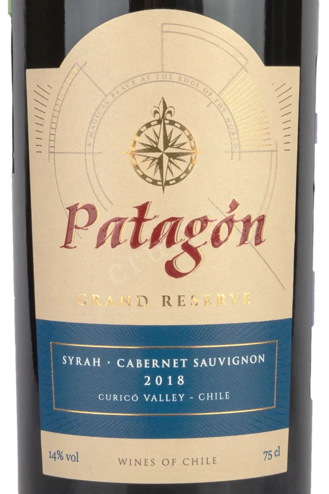 Этикетка Patagon Syrah Cabernet Sauvignon Grand Reserve 2018 0.75 л