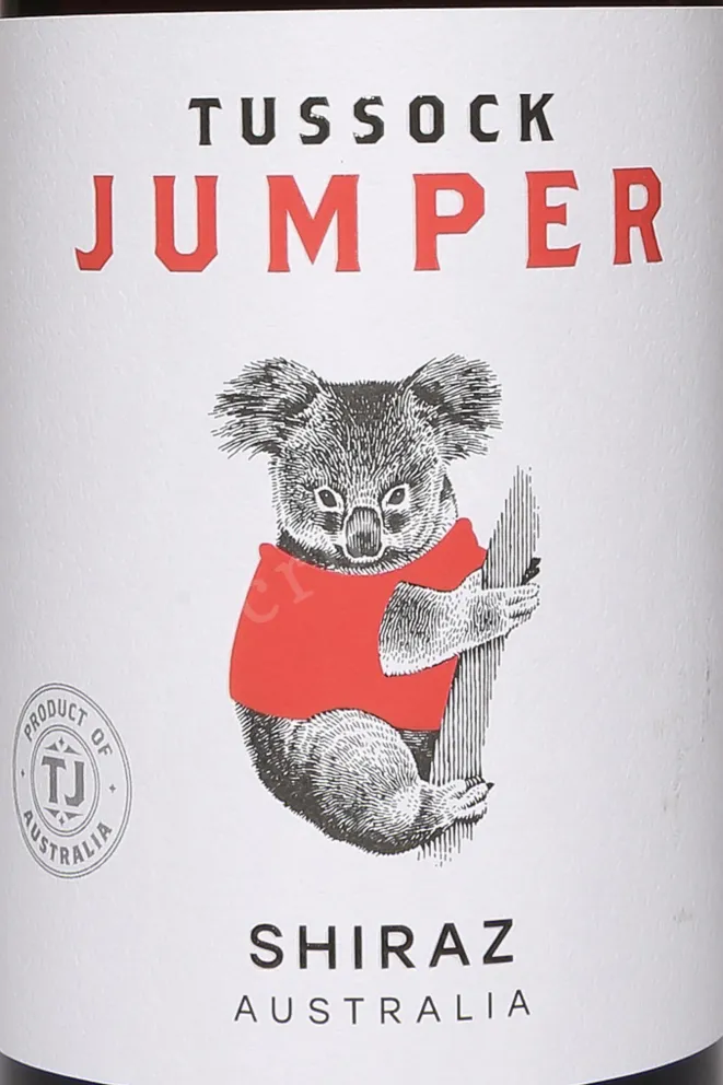 Этикетка Tussock Jumper Shiraz 2023 0.75 л