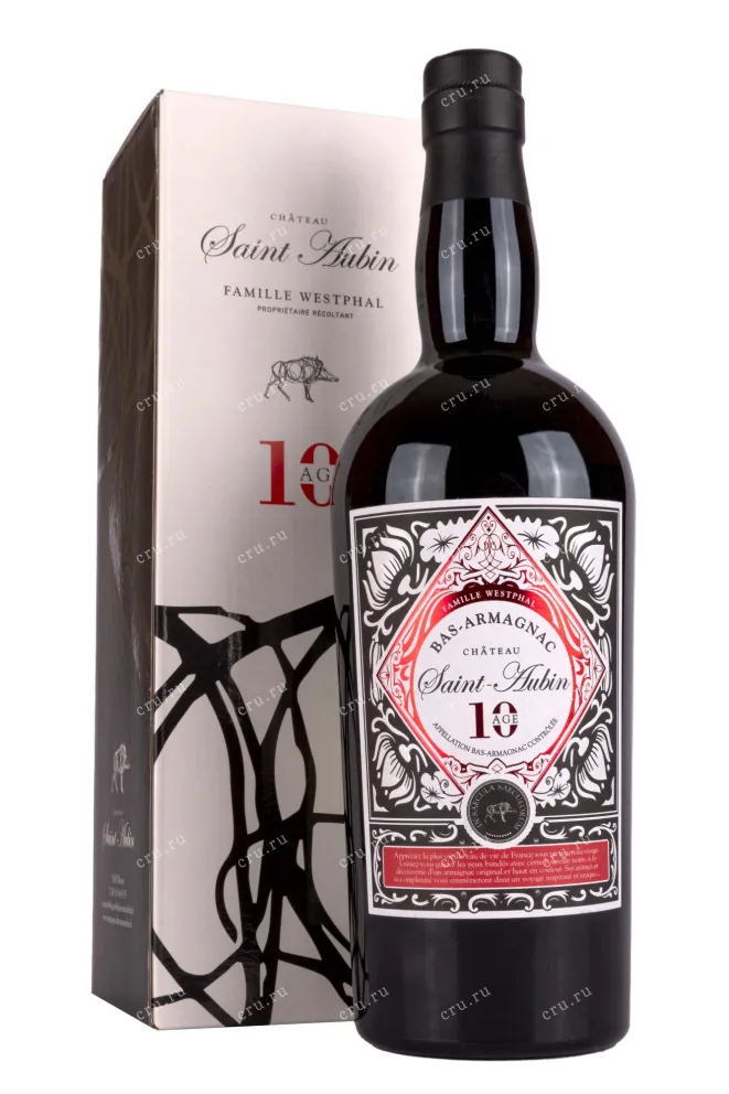 Арманьяк Saint Aubin 10 age Bas-Armagnac gift box  0.7 л