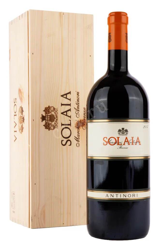 Вино Antinori Solaia in wooden box 2015 1.5 л