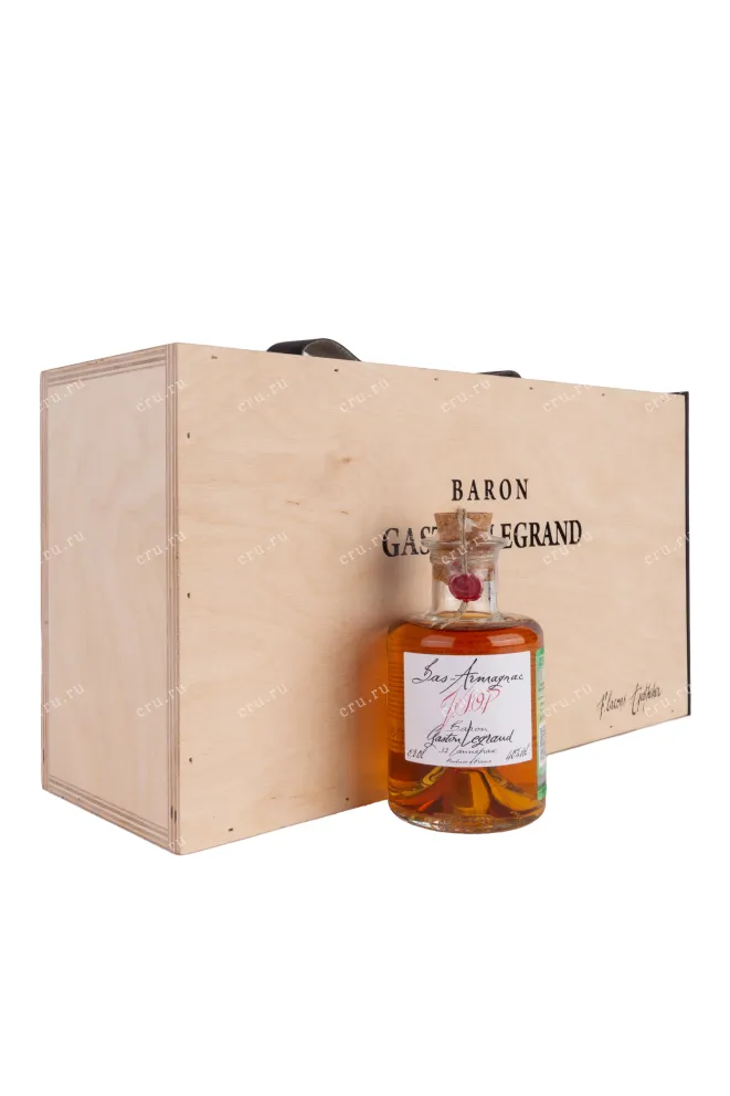 Деревянная коробка Baron G. Legrand Bas Armagnac gift set 4 wooden box 0.2 л
