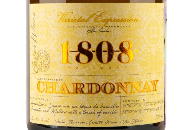 Этикетка 1808 Chardonnay Casca Wines  2017 0.75 л