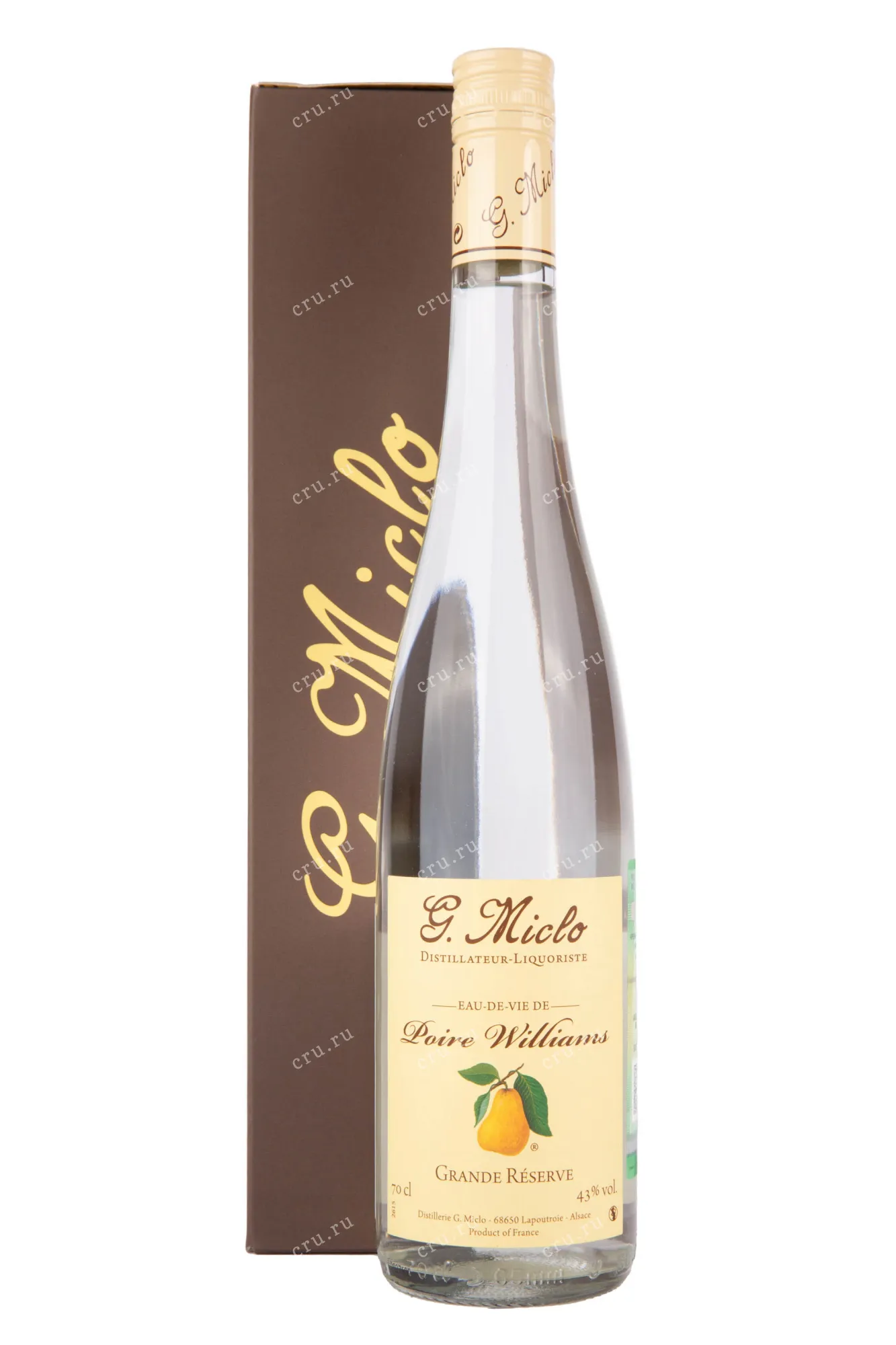 Фото — Дистиллят G.Miclo Eau-De-Vie Grande Reserve Poire Williams  0.7 л