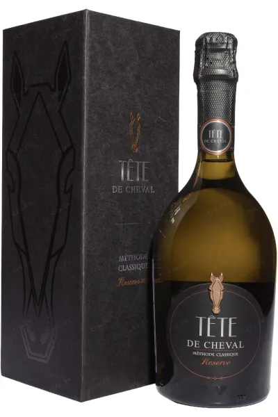 Игристое вино Тет де Шеваль Резерв Метод Классик в подарочной упаковке 2018 0.75 л