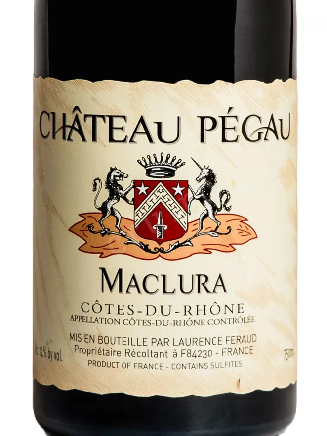 Этикетка Chateau Pegau Cotes-du-Rhone Cuvee Maclura 2017 0.75 л