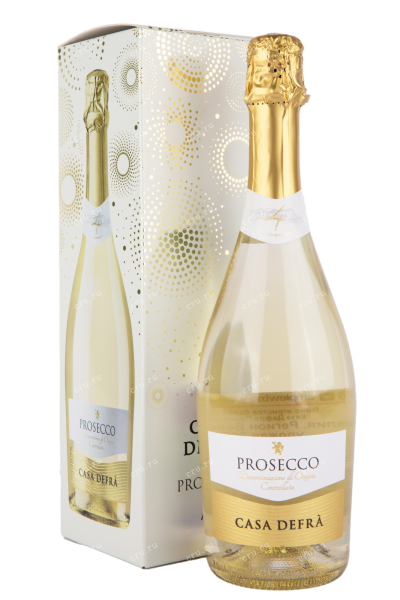 Игристое вино Casa Defra Prosecco gift box 2021 0.75 л