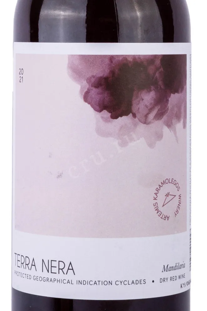 Этикетка Cyclades PGI Artemis Karamolegos Terra Nera Mandilaria 2021 0.75 л