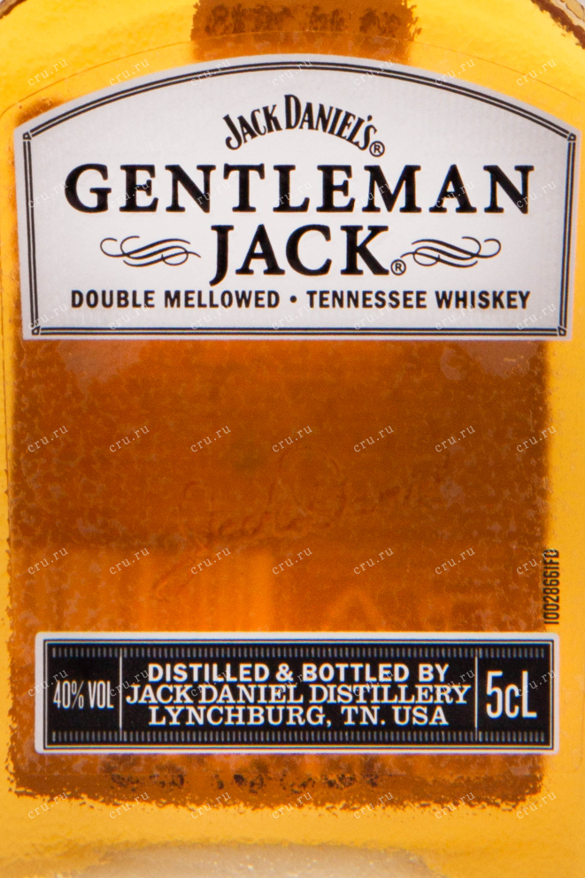 Этикетка виски Jack Daniels Gentleman Jackс 0.05