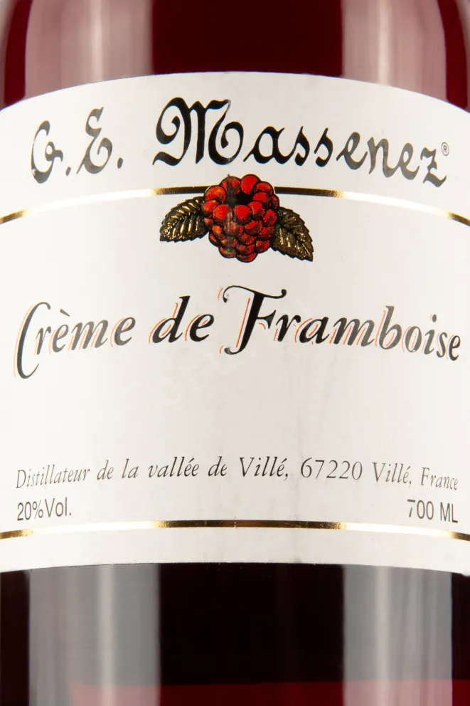 Этикетка ликёра Massenez Creme de Framboise 0,7
