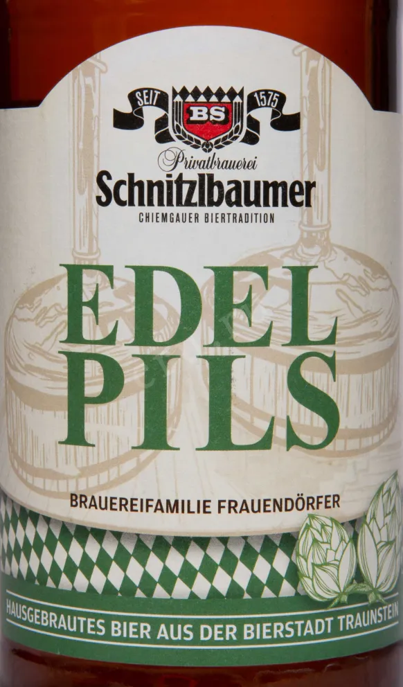 Этикетка Schnitzlbaumer Edel Pils 0.5 л