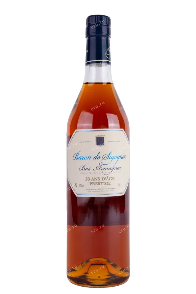 Бутылка Арманьяк Baron de Sigognac 20 ans d'age