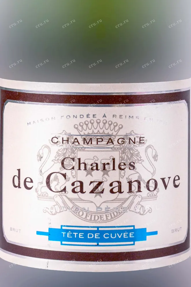 Этикетка Charles de Cazanove Tradition Brut 2019 0.375 л
