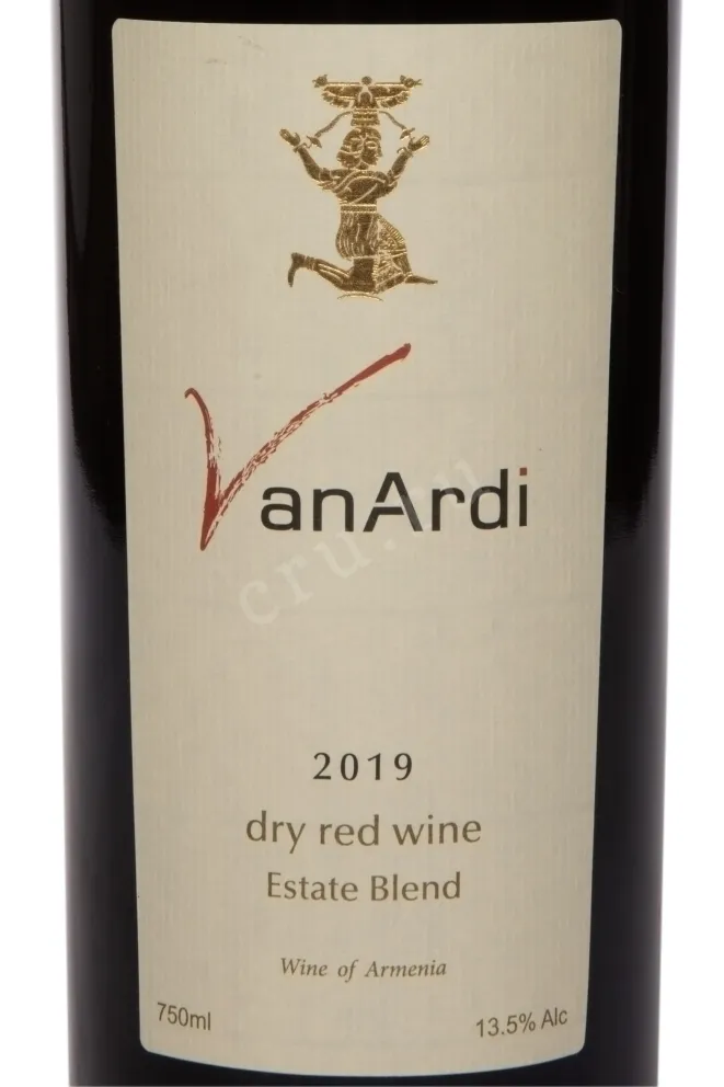 Этикетка Van Ardi Red dry 2019 0.75 л
