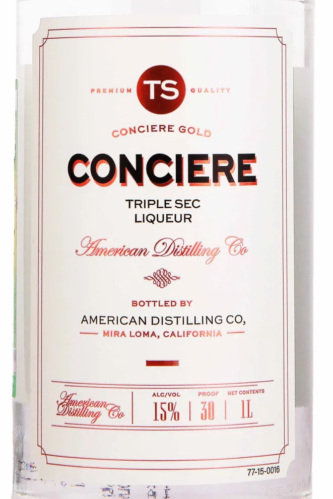 Этикетка Conciere Triple Sec 1 л